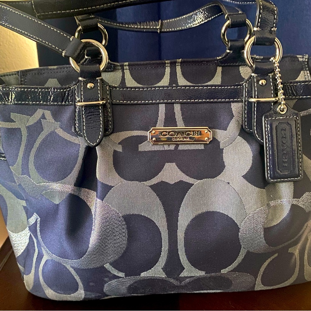 Coach denim blue bag